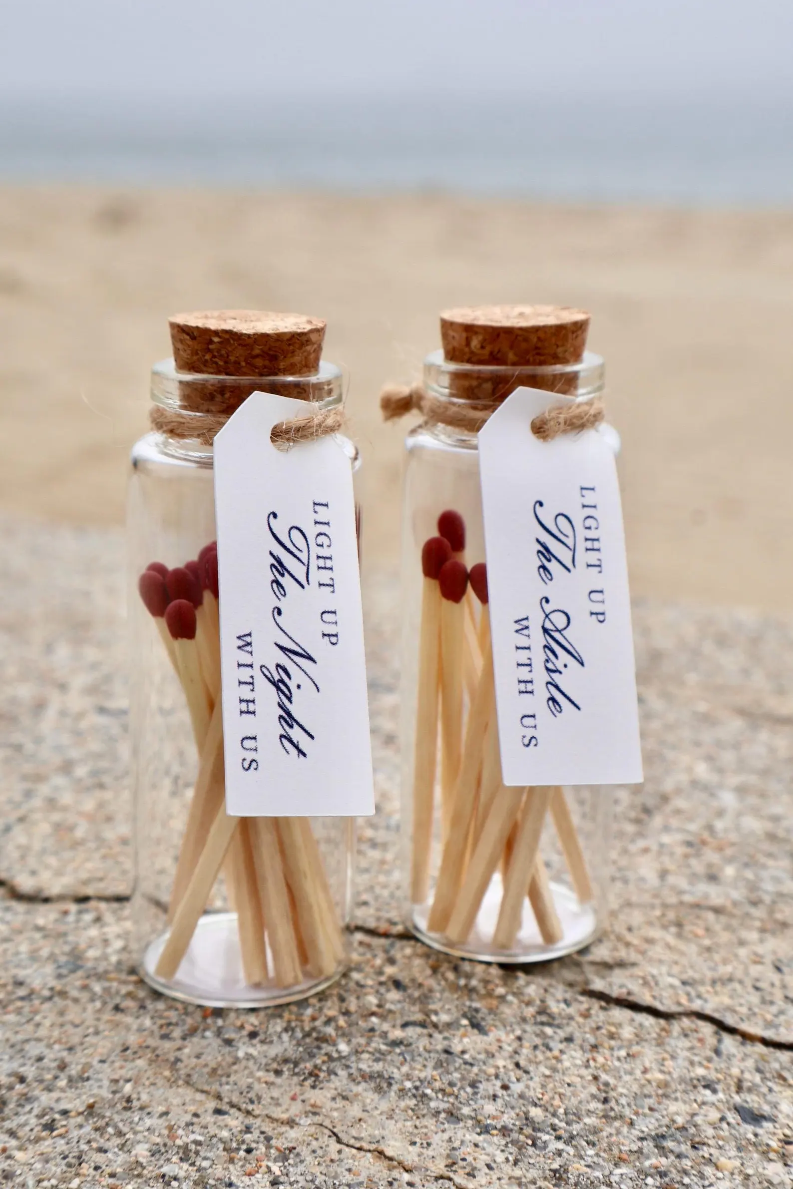 Matches in a Bottle — Wedding Favors by Shoreline Bride