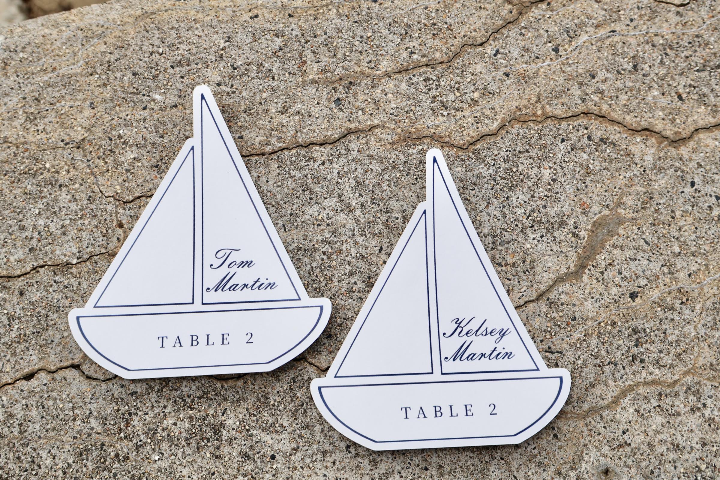 Sailboat Escort Cards — view 3