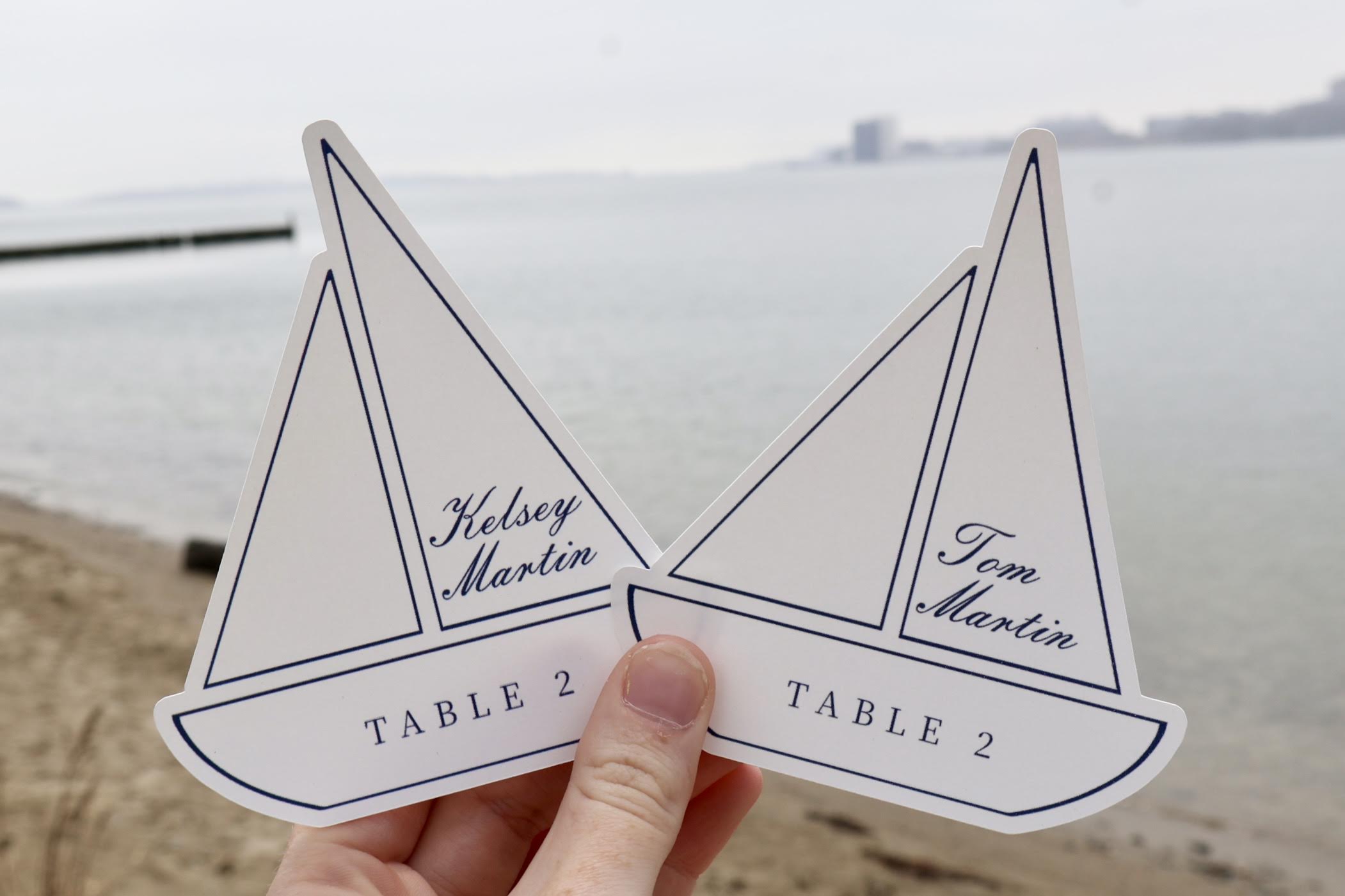 Sailboat Escort Cards — view 4