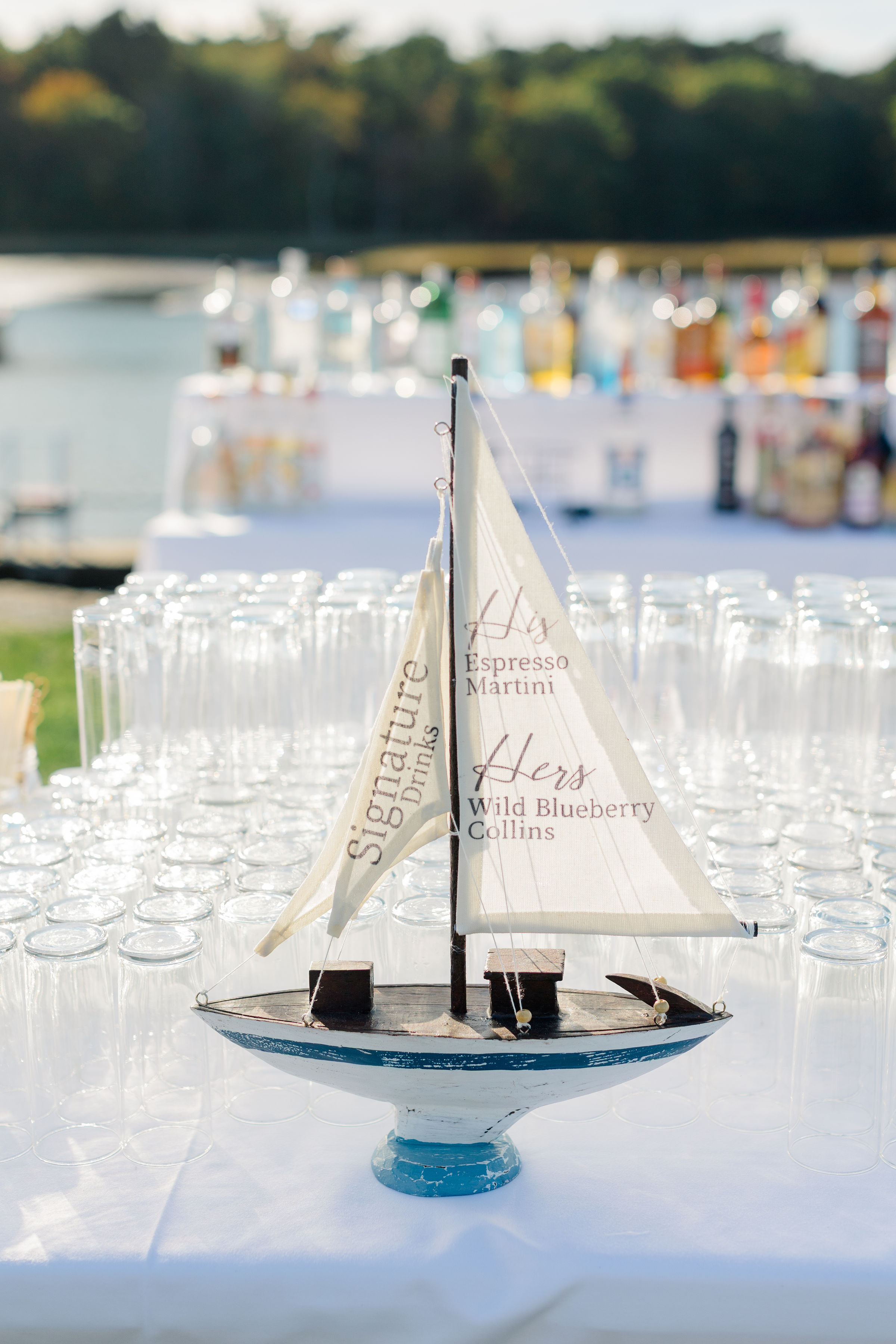 Sailboat Wedding Sign — Signature Drinks Signs by Shoreline Bride
