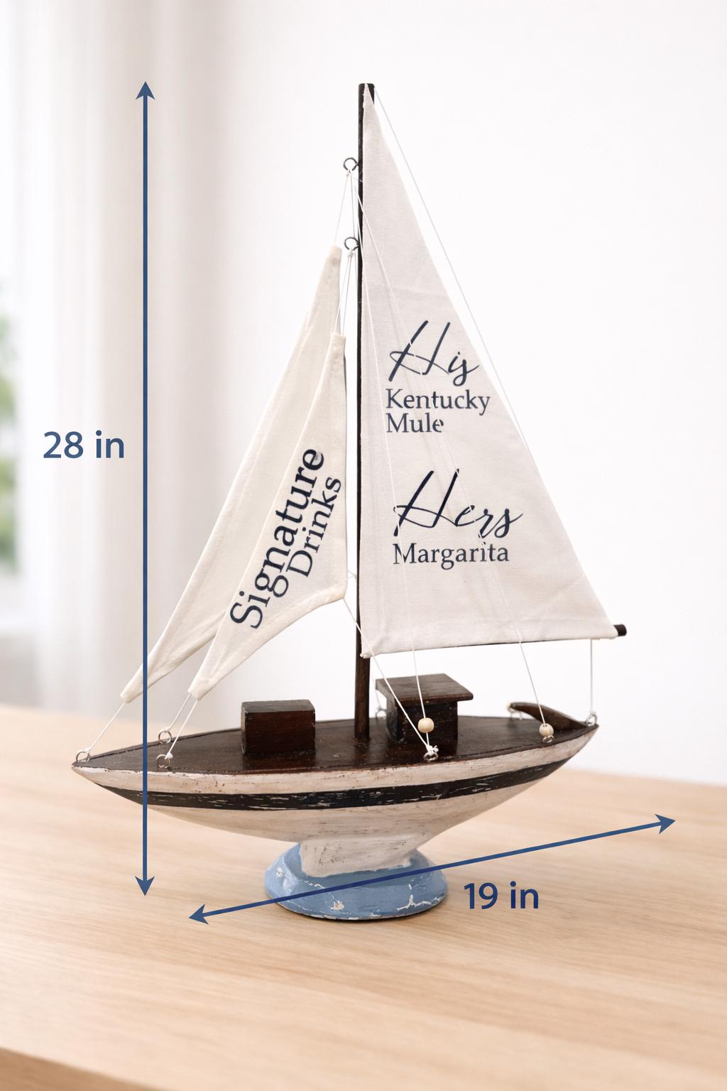 Sailboat Wedding Sign — view 3