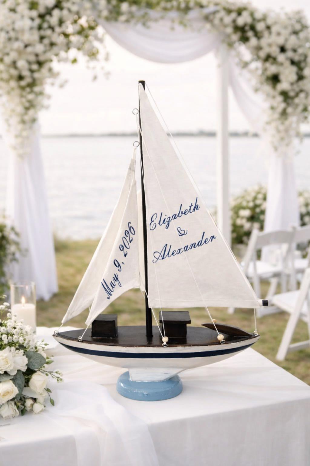 Sailboat Wedding Sign — view 6