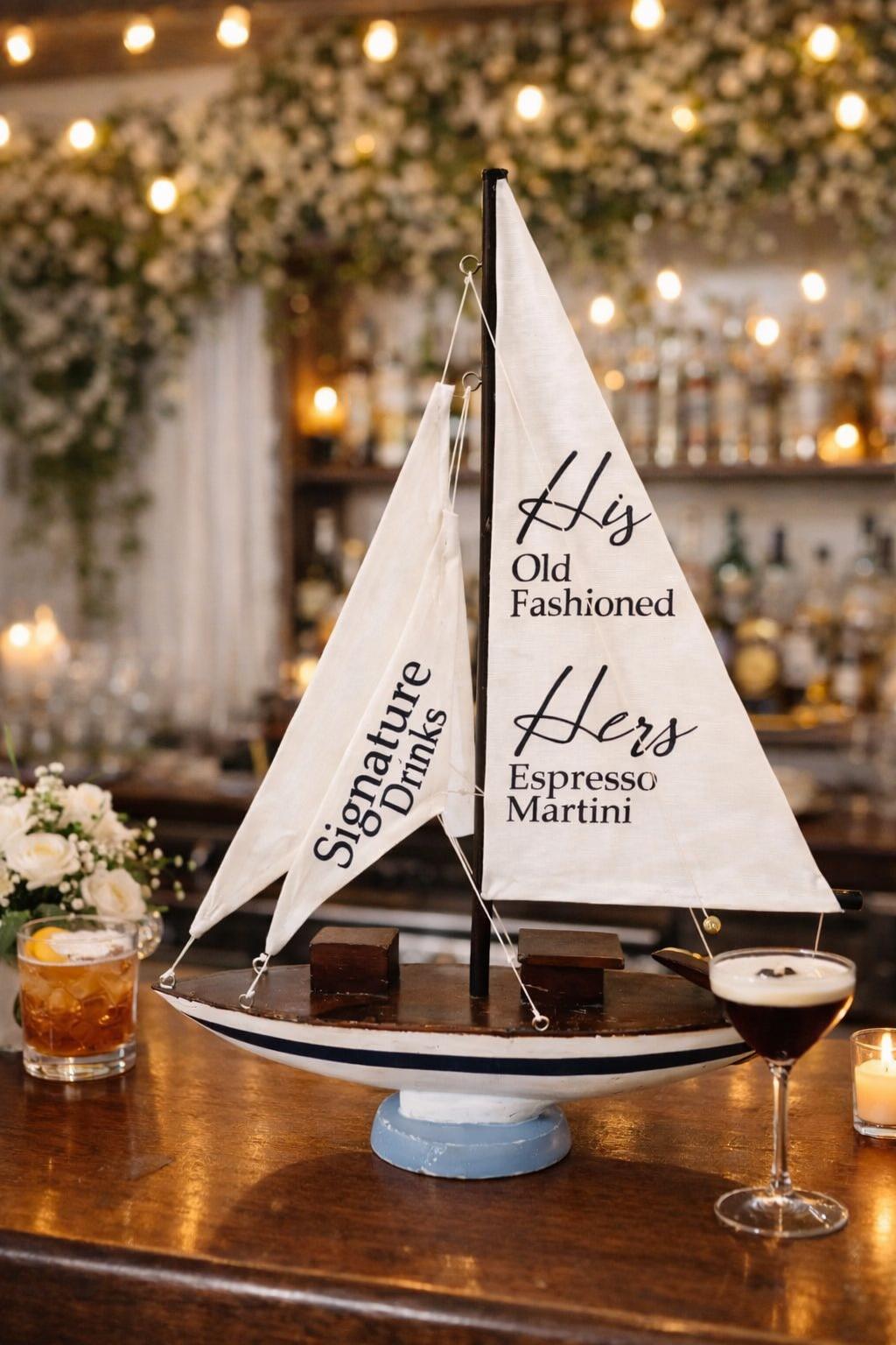 Sailboat Wedding Sign — view 7